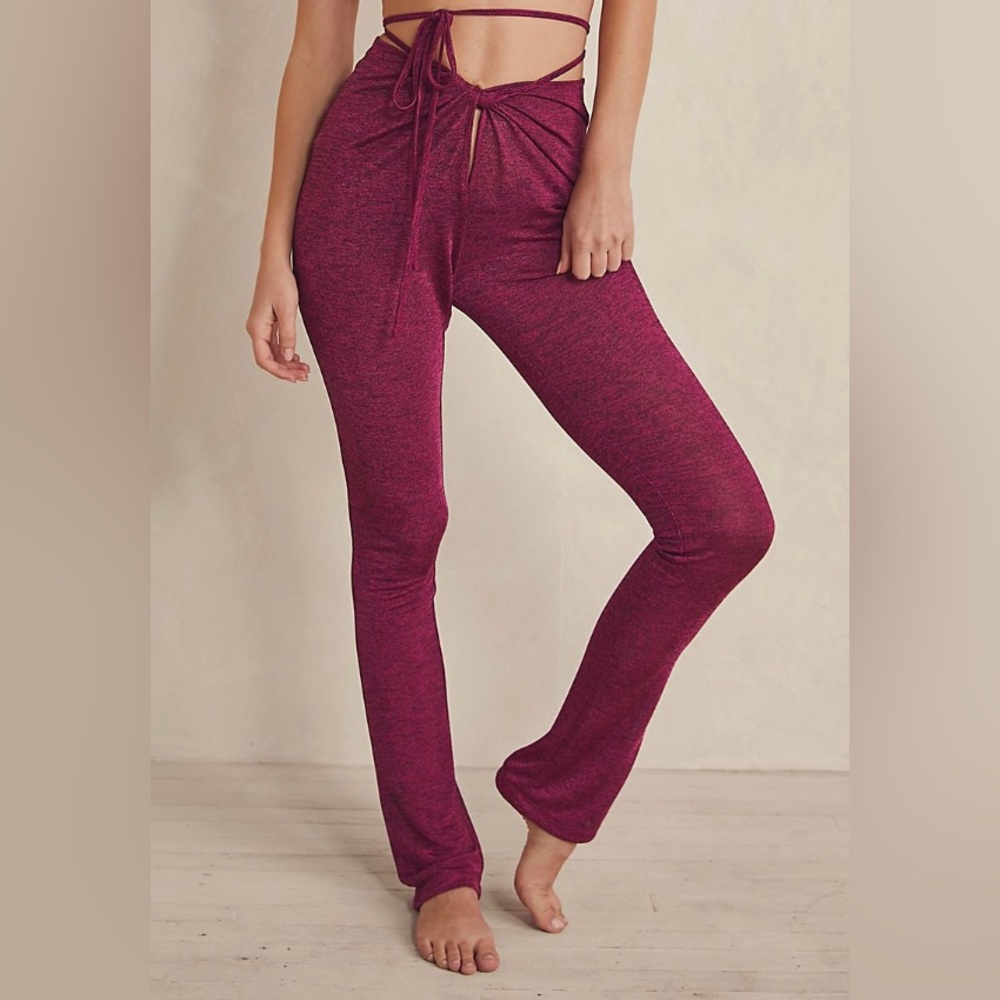 Free People Deja Vu Slim Flare Pants - Picture 1 of 5
